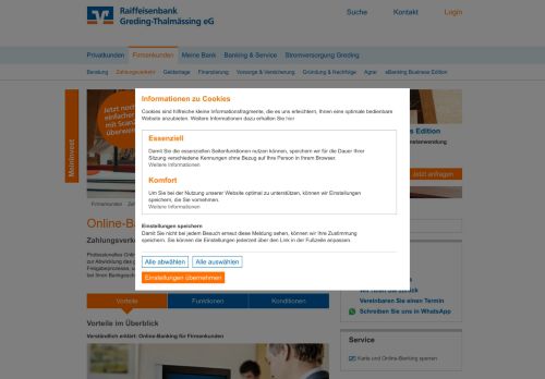 
                            4. Online-Banking Firmenkunden - Raiffeisenbank Greding-Thalmässing ...
