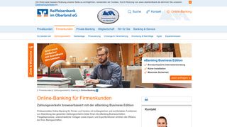 
                            4. Online-Banking Firmenkunden - Raiffeisenbank im Oberland eG