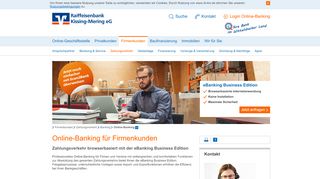 
                            4. Online-Banking Firmenkunden - Raiffeisenbank Kissing-Mering eG