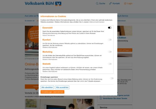 
                            3. Online-Banking Firmenkunden - Volksbank Bühl eG