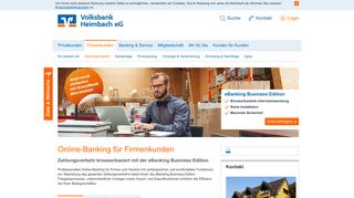 
                            3. Online-Banking Firmenkunden - Volksbank Heimbach eG