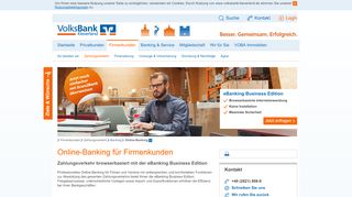 
                            2. Online-Banking Firmenkunden - Volksbank Kleverland