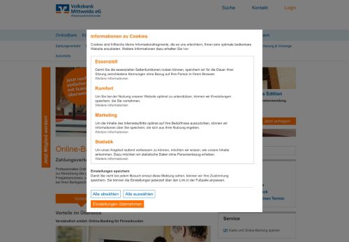 
                            4. Online-Banking Firmenkunden - Volksbank Mittweida eG