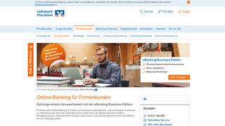 
                            3. Online-Banking Firmenkunden - Volksbank Pforzheim eG