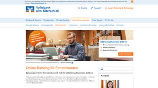 
                            4. Online-Banking Firmenkunden | Volksbank Ulm-Biberach eG