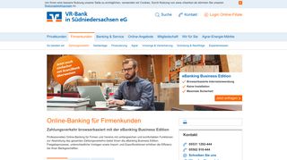 
                            3. Online-Banking Firmenkunden - VR-Bank in Südniedersachsen eG