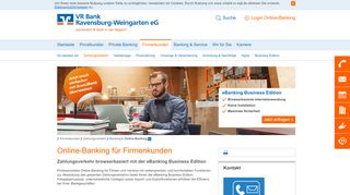 
                            3. Online-Banking Firmenkunden - VR Bank Ravensburg-Weingarten