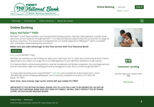 
                            13. Online Banking :: First National Bank Jasper