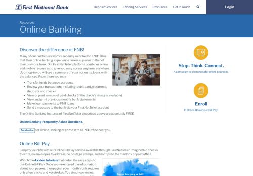 
                            8. Online Banking - First National Bank