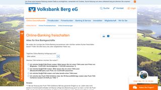 
                            6. Online-Banking freischalten - Volksbank Berg eG