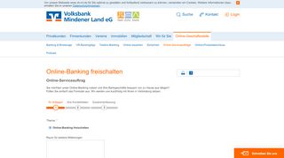 
                            7. Online-Banking freischalten - Volksbank Mindener Land eG