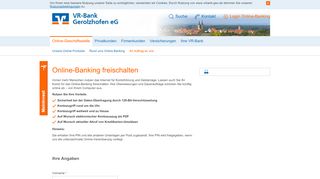 
                            6. Online-Banking freischalten | VR-Bank Gerolzhofen eG