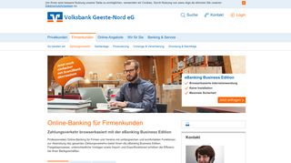 
                            2. Online-Banking für Firmenkunden - Volksbank Geeste-Nord eG