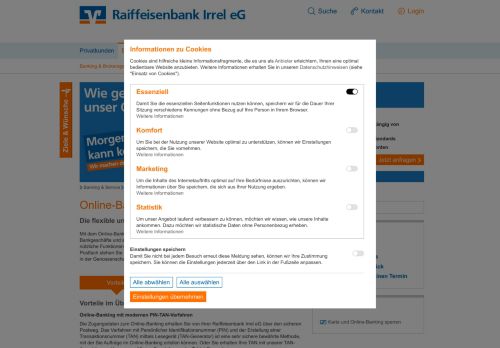 
                            2. Online-Banking für Privatkunden - Raiffeisenbank Irrel eG