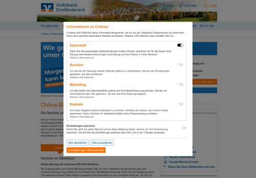 
                            2. Online-Banking für Privatkunden - Volksbank Dreiländereck