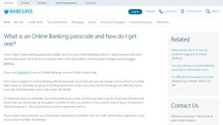 
                            2. Online Banking - get Passcode | Barclays