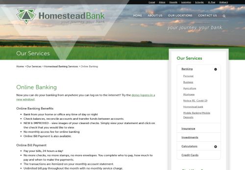 
                            4. Online Banking - Homestead Bank