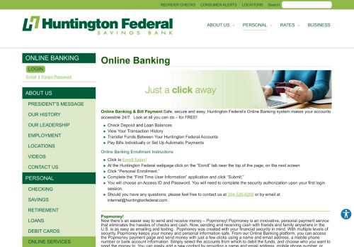 
                            8. Online Banking | Huntington Federal Savings Bank