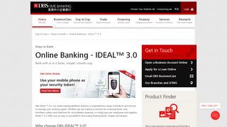 
                            2. Online Banking - IDEAL™ 3.0 | DBS SME Banking Hong Kong