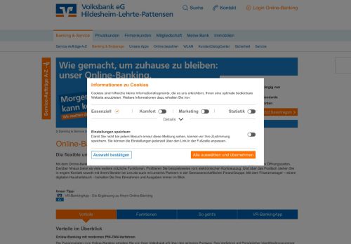 
                            1. Online-Banking - Ihre Volksbank eG Hildesheim-Lehrte-Pattensen