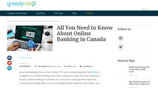 
                            4. Online banking in Canada Guide 2019 | Greedyrates.ca