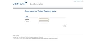 
                            10. Online Banking Italia - Credit Suisse