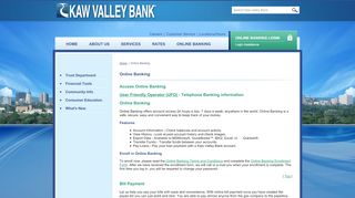 
                            6. Online Banking - Kaw Valley Bank
