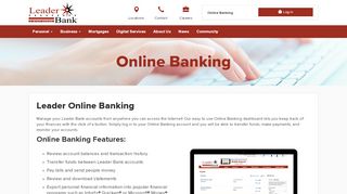 
                            11. Online Banking - Leader Bank