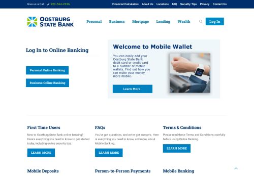
                            8. Online Banking Log In - Oostburg State Bank
