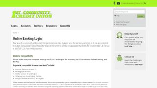 
                            13. Online Banking Login Help - 1st Community Credit Union