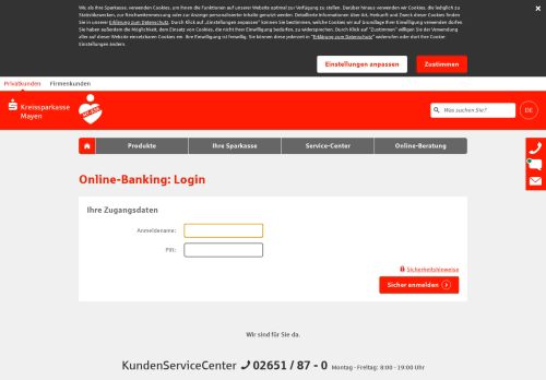 
                            3. Online-Banking: Login - Kreissparkasse Mayen