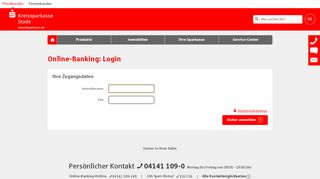 
                            2. Online-Banking: Login - Kreissparkasse Stade