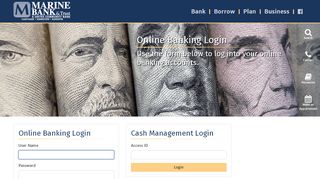 
                            9. Online Banking Login - Marine Bank