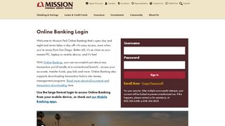 
                            10. Online Banking Login | Mission Federal Credit Union, San Diego