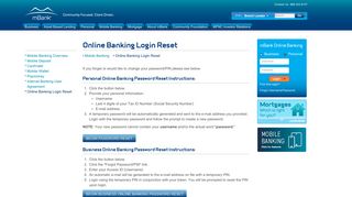 
                            3. Online Banking Login Reset - mBank