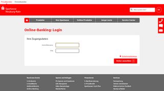 
                            3. Online-Banking: Login - Sparkasse Neuburg-Rain