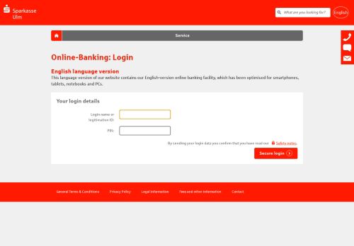 
                            13. Online banking - Login - Sparkasse Ulm