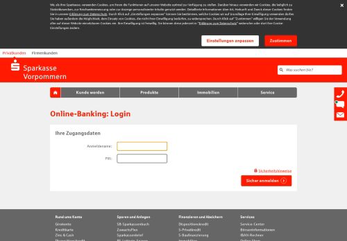 
                            6. Online-Banking: Login - Sparkasse Vorpommern