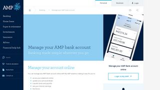 
                            2. Online Banking - Manage Your Account - AMP Bank