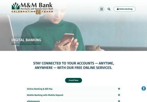 
                            3. Online Banking - Merchants and Manufacturers Bank