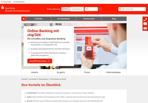 
                            4. Online-Banking mit chipTAN bequem nutzen | Sparkasse Aichach ...