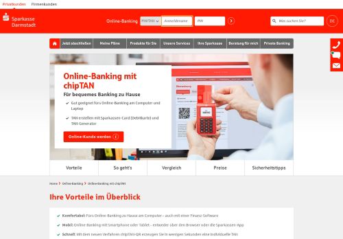 
                            5. Online-Banking mit chipTAN bequem nutzen | Sparkasse Darmstadt