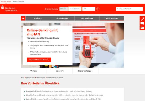 
                            9. Online-Banking mit chipTAN bequem nutzen | Sparkasse Donauwörth
