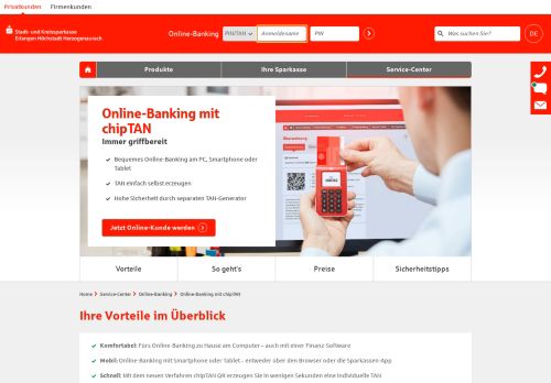 
                            3. Online-Banking mit chipTAN bequem nutzen - Sparkasse Erlangen