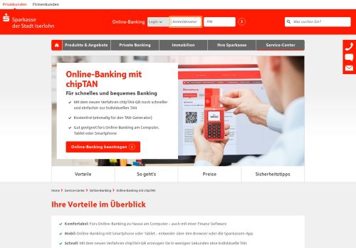 
                            7. Online-Banking mit chipTAN bequem nutzen | Sparkasse Iserlohn