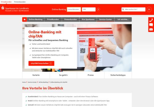 
                            5. Online-Banking mit chipTAN bequem nutzen ... - Sparkasse Nea