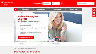 
                            12. Online-Banking mit chipTAN bequem nutzen | Stadtsparkasse Wedel