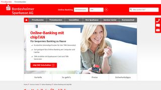 
                            8. Online-Banking mit chipTAN - Bordesholmer Sparkasse