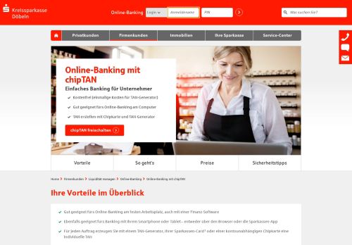 
                            6. Online-Banking mit chipTAN für Unternehmer | Kreissparkasse Döbeln