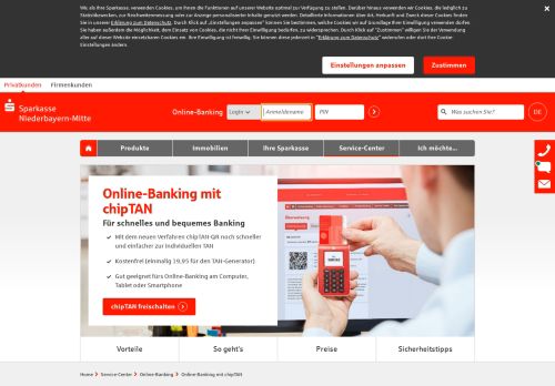 
                            10. Online-Banking mit chipTAN - Sparkasse Niederbayern-Mitte